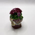 Peint Main Limoges France Chamart Floral Teapot Trinket Box Vintage antique