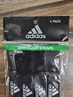 Adidas Soccer Shin Guard Straps  4 Pack  One Size  Black  266799- New