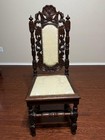 1900 Antique 7 Piece Dining Set   6 Chairs  1 Table With Extenders 