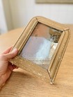 Sml Painted Antique Vintage French Wood Framed Wall Mirror Original Glass 1900s