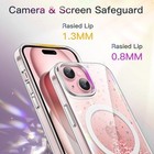  Glitter Case For Iphone 15 Plus 6 7-inch Compatible With Magsafe  Clear Pink