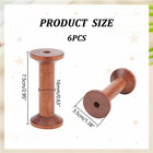 Wooden Spools 6pcs Empty Wood Thread Spools Sewing Bobbins Spools Craft For J   