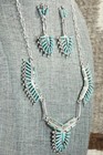 Turquoise   Sterling Silver Necklace Set - Cordelia Waatsa