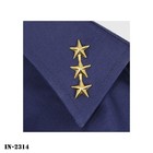 Collar Device Rank Pins Lieutenant General   3 Gold Stars On A Bar   Small   New