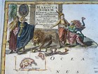 Morocco Canary Islands Jb Homann 1728 Large Antique Engraved Map 18th Century
