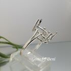  7x5-20x15mm  Pear Wire Mount Sterling Silver Pre-notched Ring Setting Size 5-9