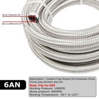 20ft An6 -6an An-6 3 8 Fitting Stainless Steel Braided Oil Fuel Hose Line Kit