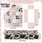 3 Piece Patchwork Western Crib Bedding Set For Boys Girls Cow Cactus Print Baby
