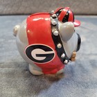 University Of Georgia Bulldogs Uga Spiked Collar Piggy Bank Red Black Grey