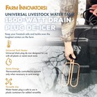 Farm Innovators Uph-15 Universal Livestock Water Tank 1500w Drain Plug De-icer