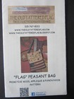 The Old Tattered Flag Peasant Bag Purse Punch Needle Wool Applique Pattern