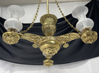 Restored C1835 Antique Argand Chandelier Converted Gasolier Victorian Regency