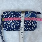 Vera Bradley Blue Floral Quilted Wristlet Wallet Zip    small Spots  