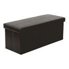 Model 512 Foldable Tufted Storage Bench - Dark Brown