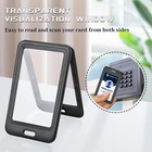 3 Pack Id Badge Holder With Double-sided Windows Hard Plastic Vertical Black 
