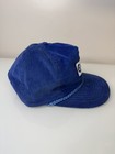 Vintage Cyprus Coal Mining Corduroy Rope Snap Back Hat Cap Retro Blue 