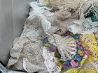 60 70   s Crocheted Tatted Doilies Doily Lot Of 44 Variety Of Colors 15 W Stains