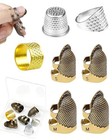  Thimble Kit    7 Pcs Sewing Thimbles For Hand Sewing  Metal Finger Protectors  