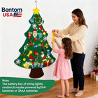 3ft Diy Felt Christmas Tree For Toddlers With Light Set   Santa Claus Advent Cal