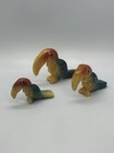 Vintage Set Of 3 Hand Carved Onyx Stone Toucan Tropical Bird Family Figurines