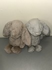 Jellycat Small Bashful Bunny Lot Of 2 Gray   Tan Plush Medium 