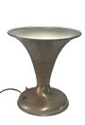 German Art Deco Horn Lamp Metal 1960   s Vtg Retro Decor Table Light Industrial