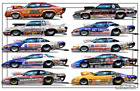 2 Warren Johnson Pro Stock Cars 17x11  Posters