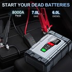 8000a Car Jump Starter With Air Compressor Pack Booster 12v Power Bank Booster