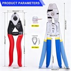 Twidec wire Rope Crimping Tool Up To 2 2mm 240pcs 1 16aluminum Crimping Loop