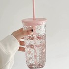 Pre Starbucks China Sakura 2026 Blossom Breeze Glass Cold Cup 16oz