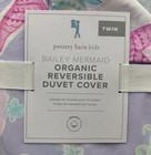Pottery Barn Kids Bailey Mermaid Cotton Reversible Duvet Cover Purple Twin  q78b