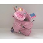 Taggies Pink Elephant Plush Rattle Stuffed Animal Baby Toy Lovey