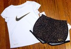 Nike Sport Authentic Toddlers Girls Original Brand New 2pc Shorts Set Sz 6  Nwt