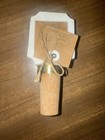Mud Pie Marble Monogrammed Wine Bottle Stopper Cork Initial N White Gold