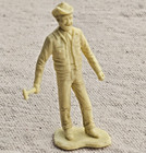 Marx Roy Rogers 1957-1960 Dale Evans Pat Brady 54mm Cream Polyethylene Figures