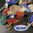 Lot Of 50 Plastic Travel Tourist Hat Lapel Pins Souvenir States Etc