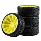 1 10 Onroad Rc Wheels Rubber Tires For Himoto Nacada Ftx Banzai Hsp Flying Hpi