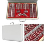 266pcs Optical Trial Lens Set Optometry Kit Metal Rim Aluminum Box Trial Frame