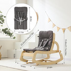 3-in-1 Baby Bouncer Adjustable Wooden Rocker Chair  Ergonomic Design Baby Lounge