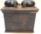 Vintage Antique Wood Telephone Ringer Box Untested