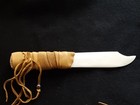 Native American Bone Knife   Leather Sheath  W  Navajo Coa Paper  Wha-0926 09280