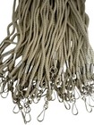 Lot 100 Tan Round Rope Lanyards Swivel J Hook Id Badge Neck Strap