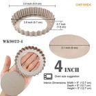 Chefmade Mini Tart Pan Set 4-inch 4pcs Removable Loose Bottom Non-stick Round