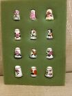 2 Lots Of Franklin Porcelain Flower   Country Store Thimbles spode   Haviland