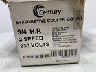 Century Svb2074hv1 Evaporative Cooler Motor 3 4 Hp 230v 2-speed