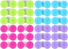 24 Pack Colorful Cute Contact Lens Case Bulk Box Holder Container Soak Storag   