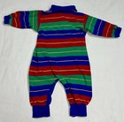 Vintage Baby Bgosh Oshkosh Multicolored Striped One Piece Size 6-9 Months