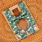 Boy Suspenders Bow Tie Set X-small Jungle Dinosaur