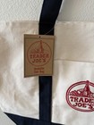 Trader Joe   s Canvas Tote Shopping Bag - Large Classic Navy Blue Nwt