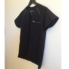 Figs Tela Collarless Scrub Top Black Xxs Technical Collection Style W20sw1014